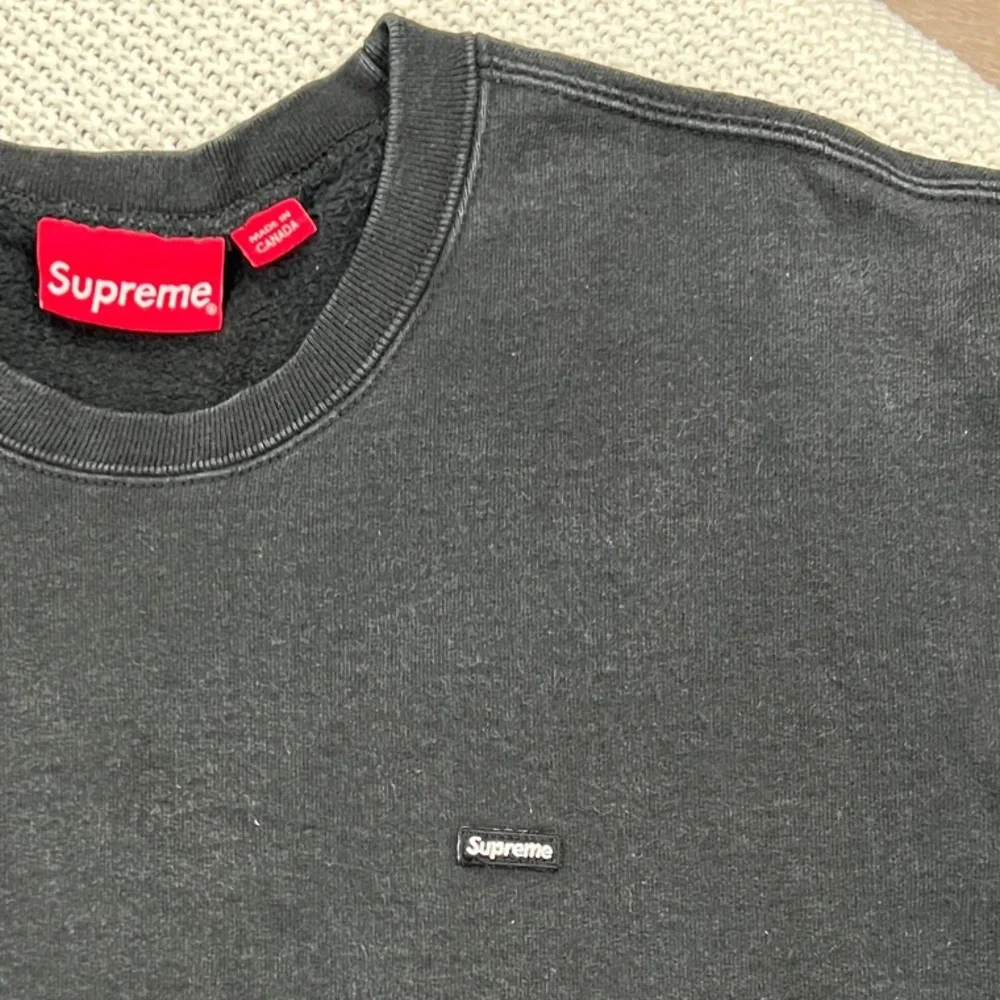 Supreme Classic Washed Black Crewneck Sweater
